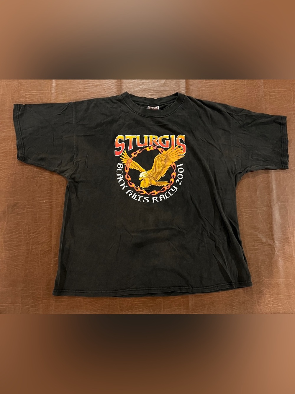 Vintage 2001 Sturgis Black Hills Rally Biker Shirt - Dual Sided - Size XL
